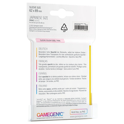 PRIME Japanese Sized Sleeves Yellow - Bọc bài Kích thước Nhật Bản - Gamegenic - Hình ảnh bổ sung 4