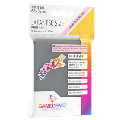 PRIME Japanese Sized Sleeves Dark Gray - Bọc bài bảo vệ thẻ bài - Gamegenic - Hình ảnh sản phẩm