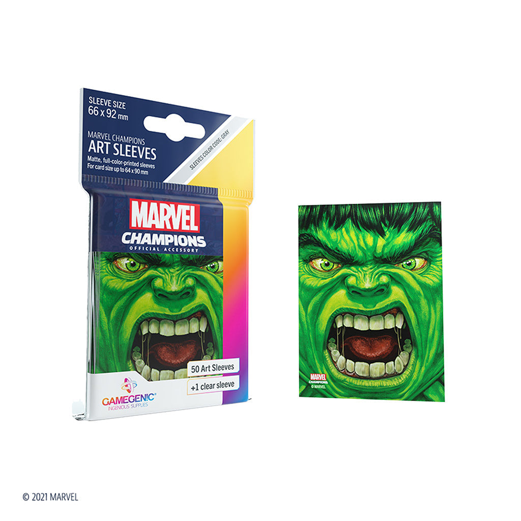 Marvel Champions Sleeves: Hulk - Bọc bài Art Sleeves cao cấp Gamegenic - Hình ảnh bổ sung 6