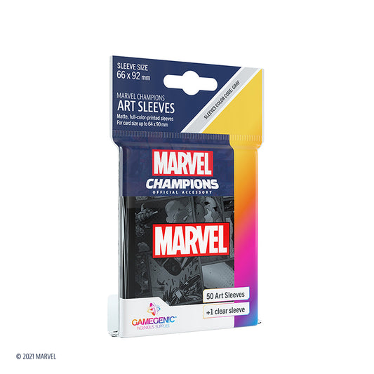 Marvel Champions Sleeves: Marvel Black - Bọc bài nghệ thuật cao cấp Gamegenic - Hình ảnh sản phẩm
