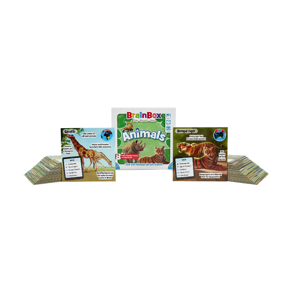 BrainBox Animals Card Game - Trò chơi thẻ bài rèn luyện trí nhớ - Bezzerwizzer