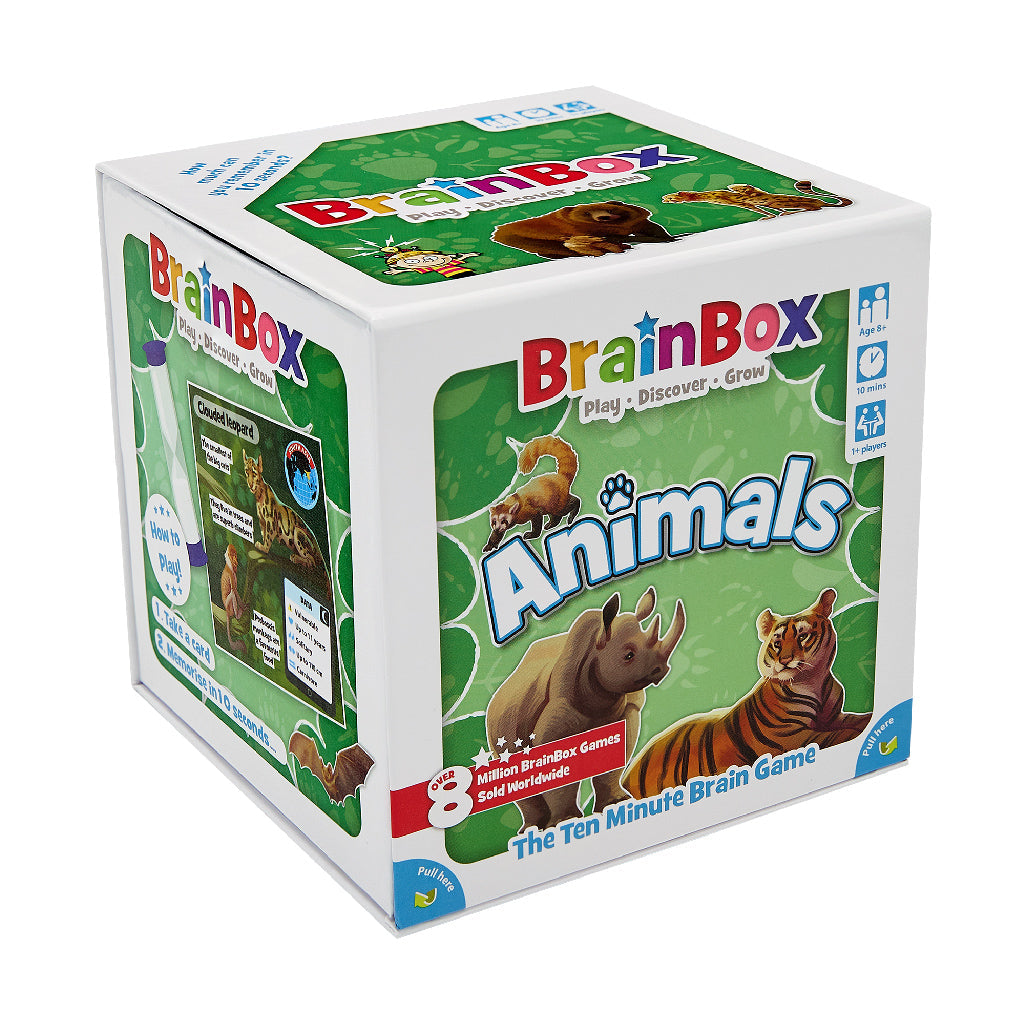BrainBox Animals Card Game - Trò chơi thẻ bài rèn luyện trí nhớ - Bezzerwizzer