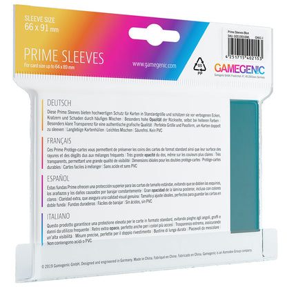 PRIME Sleeves: Blue - Bọc bài Standard Size cao cấp Gamegenic - Hình ảnh chi tiết 2