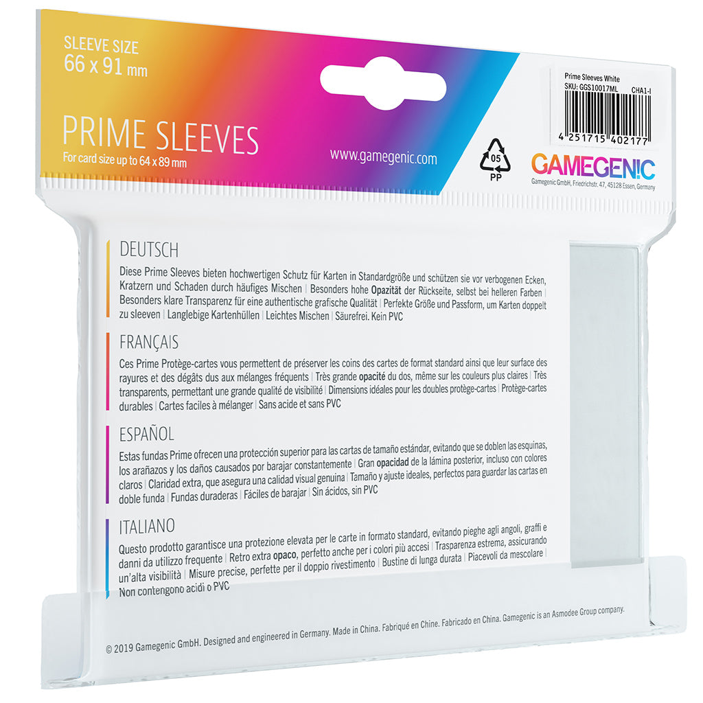 PRIME Sleeves: White - Bọc bài bảo vệ cao cấp Gamegenic - Hình ảnh chi tiết 2