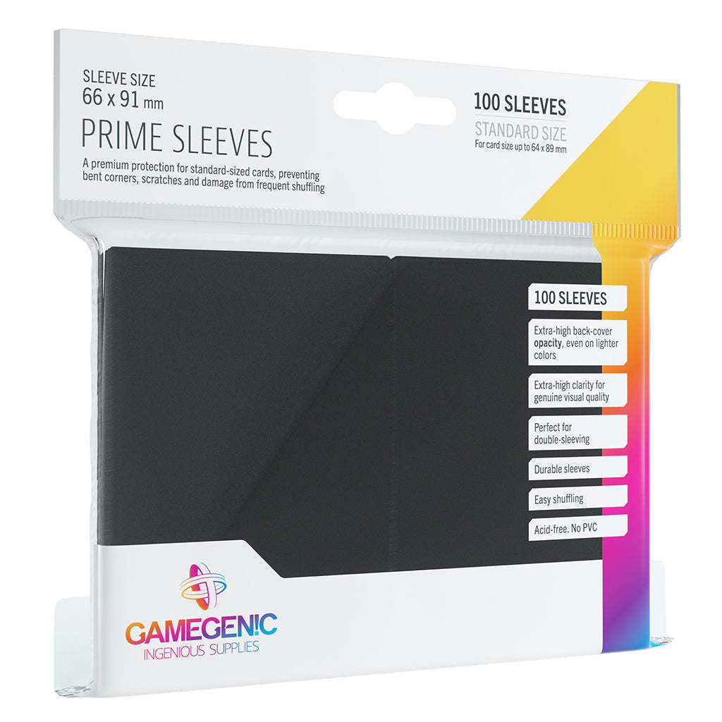 PRIME Sleeves: Black - Bọc bài bảo vệ cao cấp cho TCG - Gamegenic - Hình ảnh sản phẩm