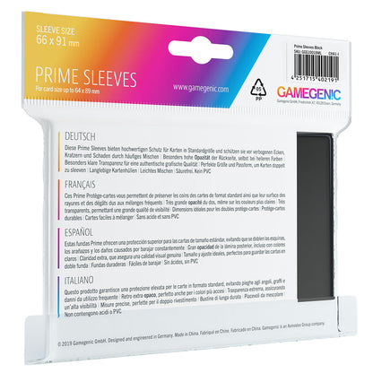 PRIME Sleeves: Black - Bọc bài bảo vệ cao cấp cho TCG - Gamegenic - Hình ảnh chi tiết 2
