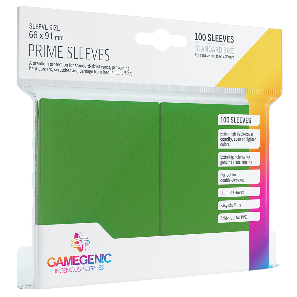 PRIME Sleeves: Green - Bọc bài bảo vệ thẻ bài cao cấp Gamegenic - Hình ảnh sản phẩm