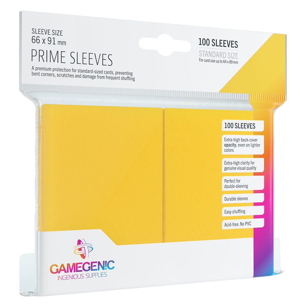 PRIME Sleeves: Yellow - Bọc bài bảo vệ cao cấp - Gamegenic - Hình ảnh sản phẩm