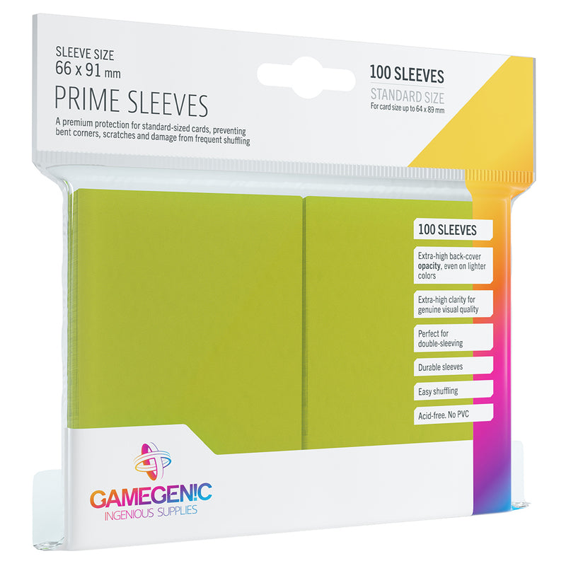 PRIME Sleeves: Lime - Bọc Bài Cao Cấp - Gamegenic - Hình ảnh sản phẩm