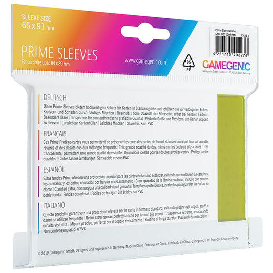 PRIME Sleeves: Lime - Bọc Bài Cao Cấp - Gamegenic