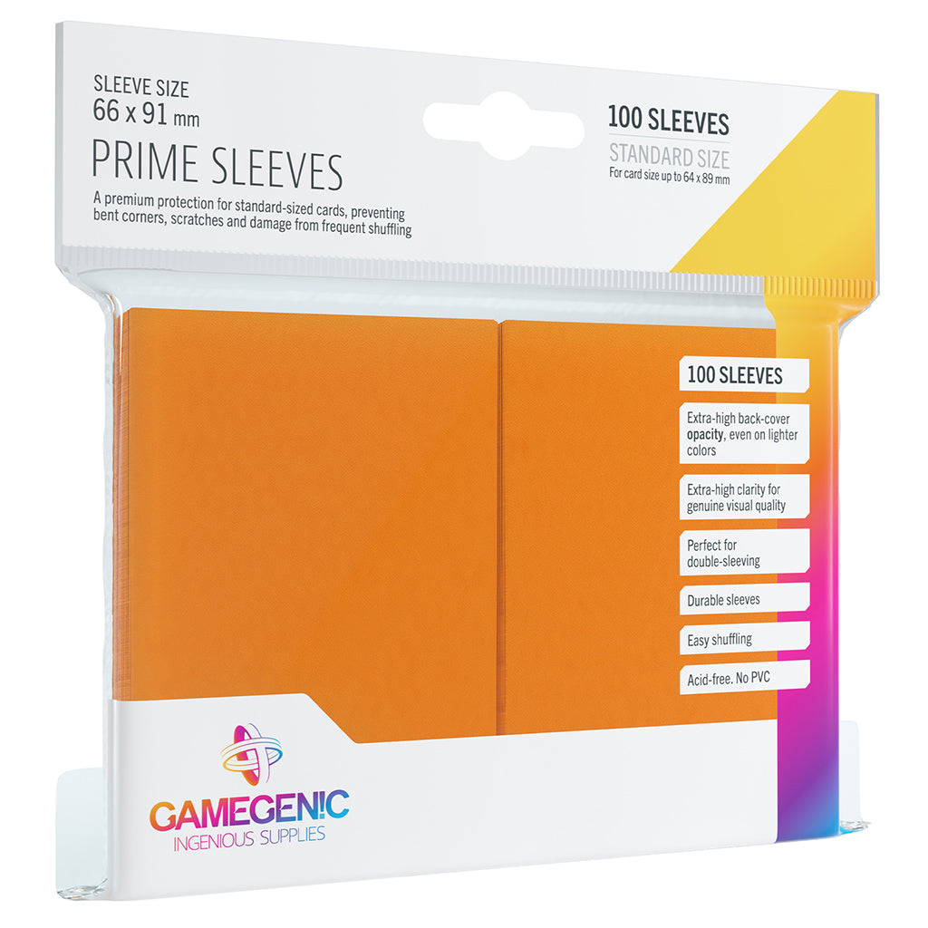PRIME Sleeves: Orange - Bọc bài bảo vệ màu Cam - Gamegenic - Hình ảnh sản phẩm
