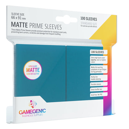 MATTE Prime Sleeves: Blue - Bọc Bảo Vệ Thẻ Bài Cao Cấp Gamegenic - Hình ảnh sản phẩm