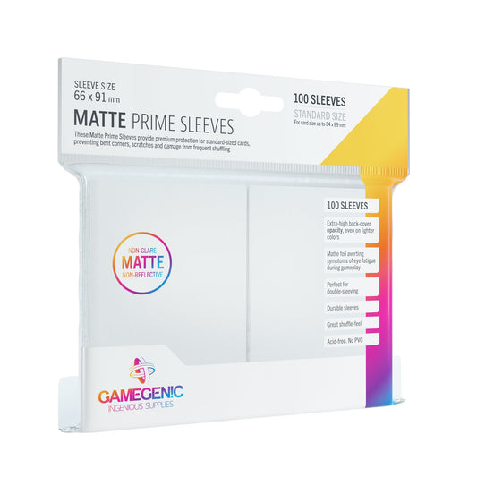 MATTE Prime Sleeves: White - Bọc bài thẻ bài Standard Size - Gamegenic - Hình ảnh sản phẩm
