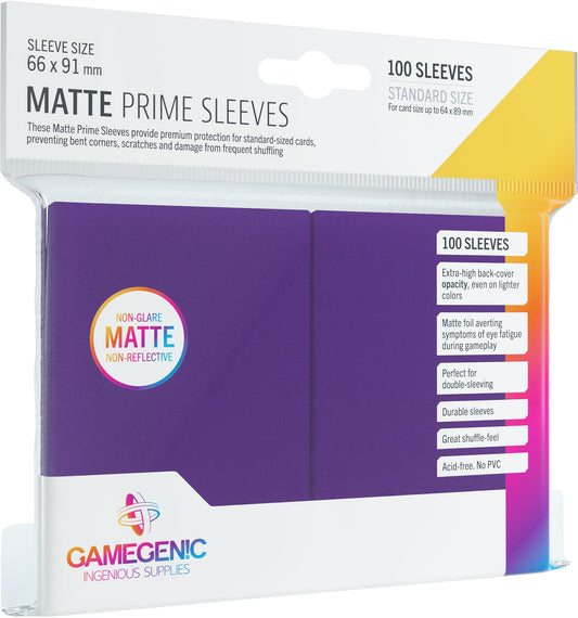 MATTE Prime Sleeves: Purple - Bọc bài Bảo vệ Thẻ bài Cao cấp - Gamegenic - Hình ảnh sản phẩm