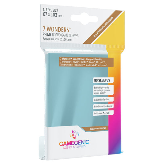 PRIME Sleeves: 7 Wonders (67 x 103 mm) - Bọc bài cao cấp - Gamegenic