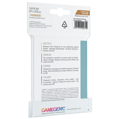 PRIME Sleeves: 7 Wonders (67 x 103 mm) - Bọc bài cao cấp - Gamegenic - Hình ảnh chi tiết 2