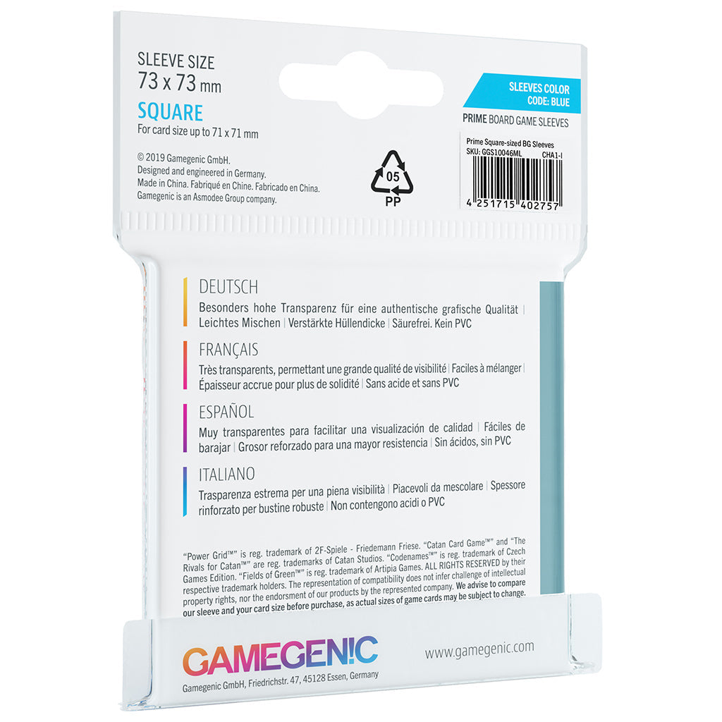 PRIME Sleeves: Square (73 x 73 mm) - Bọc bài Board Game Cao Cấp Gamegenic - Hình ảnh chi tiết 2