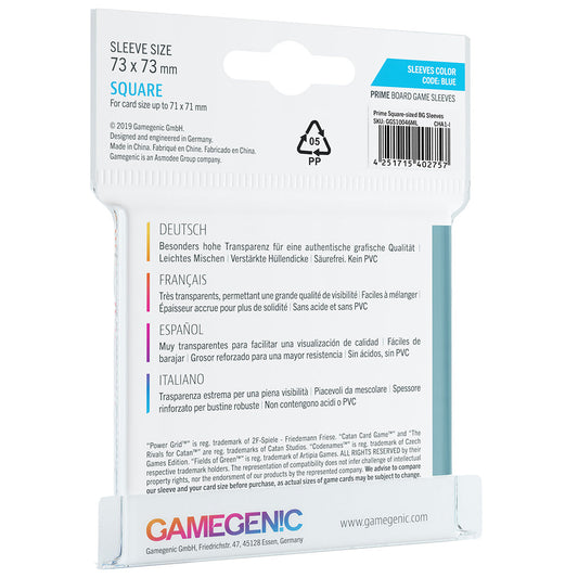 PRIME Sleeves: Square (73 x 73 mm) - Bọc bài Board Game Cao Cấp Gamegenic