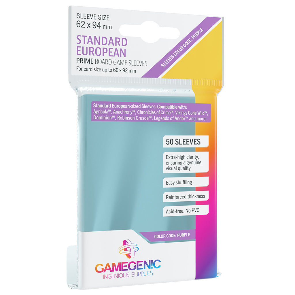 Board Game Sleeves Standard European Clear