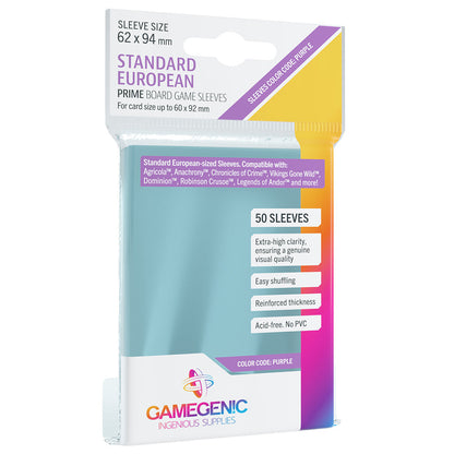 Board Game Sleeves Standard European Clear