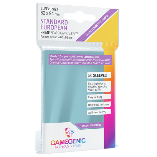 Board Game Sleeves Standard European Clear