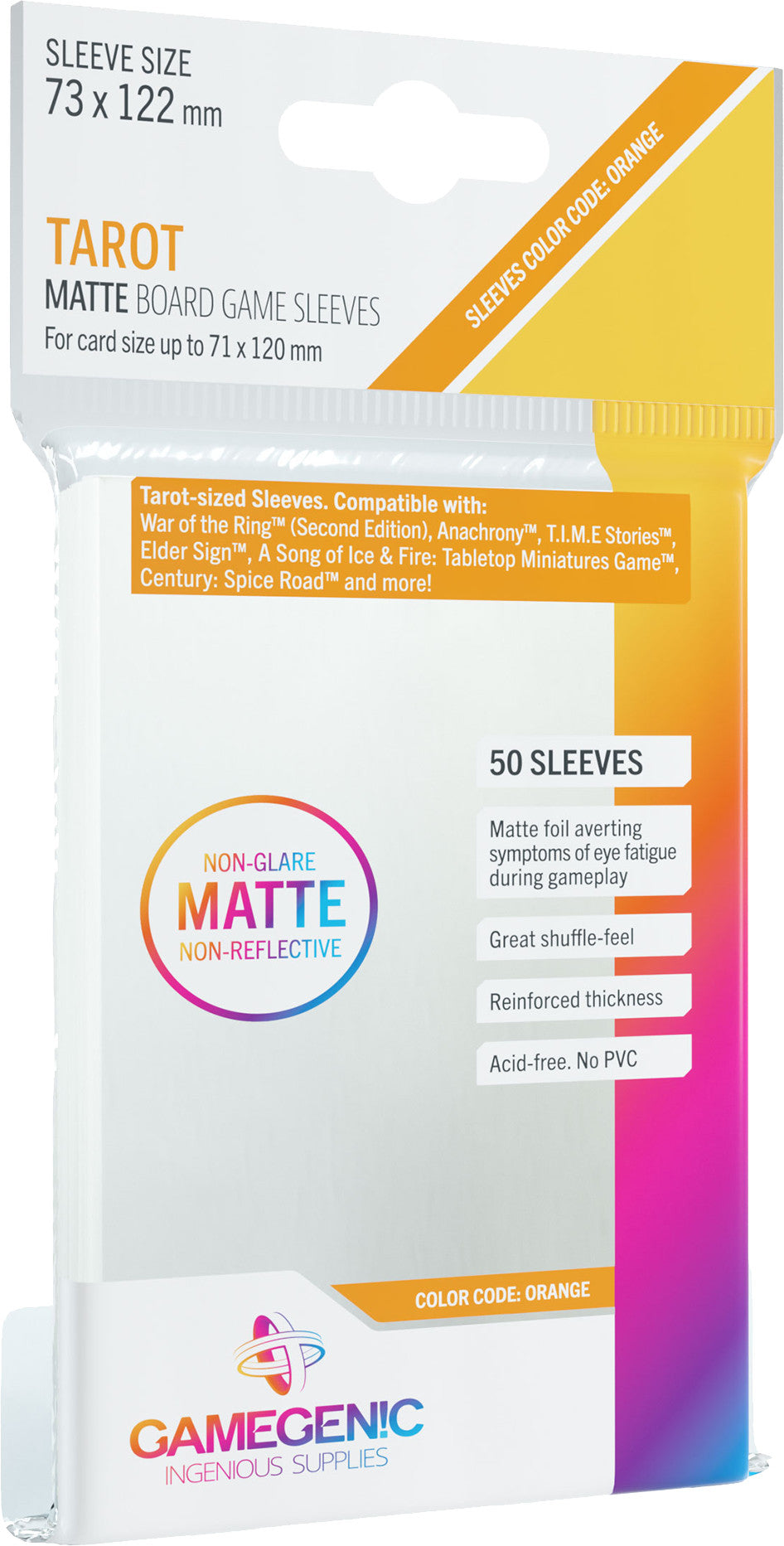 MATTE Sleeves: Tarot (72 x 122 mm) - Bọc Bài Tarot Nhám Cao Cấp - Gamegenic