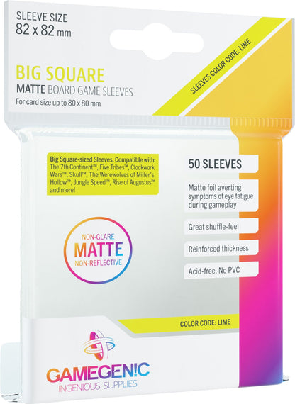 MATTE Sleeves: Big Square (82 x 82 mm) - Bọc bài Board Game mờ Gamegenic - Hình ảnh sản phẩm
