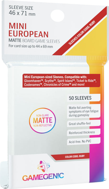 MATTE Sleeves: Mini European (46 x 71 mm) Bao bảo vệ bài Board Game Gamegenic - Góc nhìn khác 3