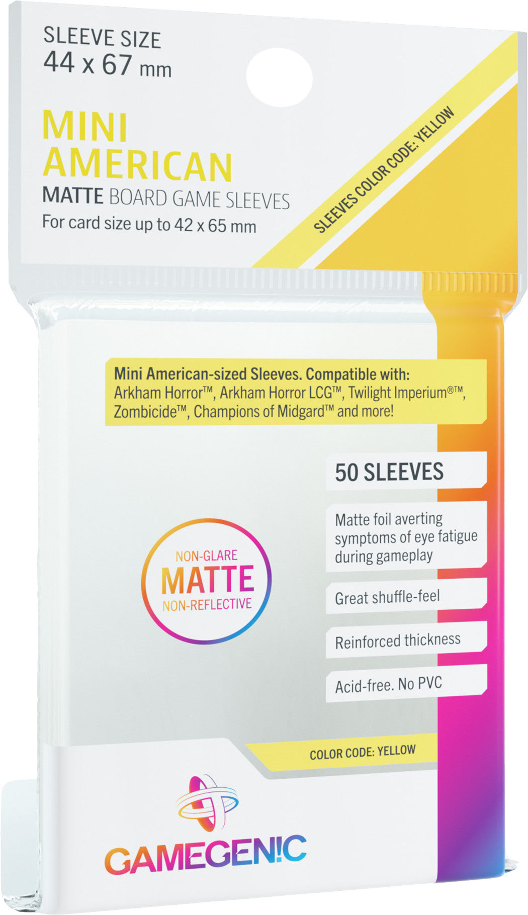 Board Game Sleeves Mini American Clear Matte