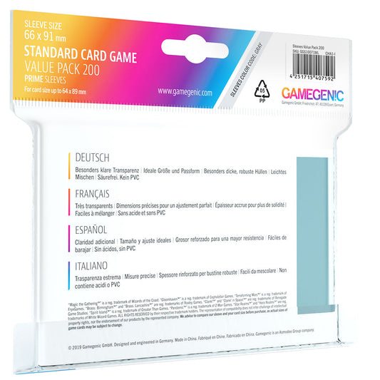 PRIME Sleeves: Standard CG Value Pack - Bọc Bài Cỡ Chuẩn - Gamegenic