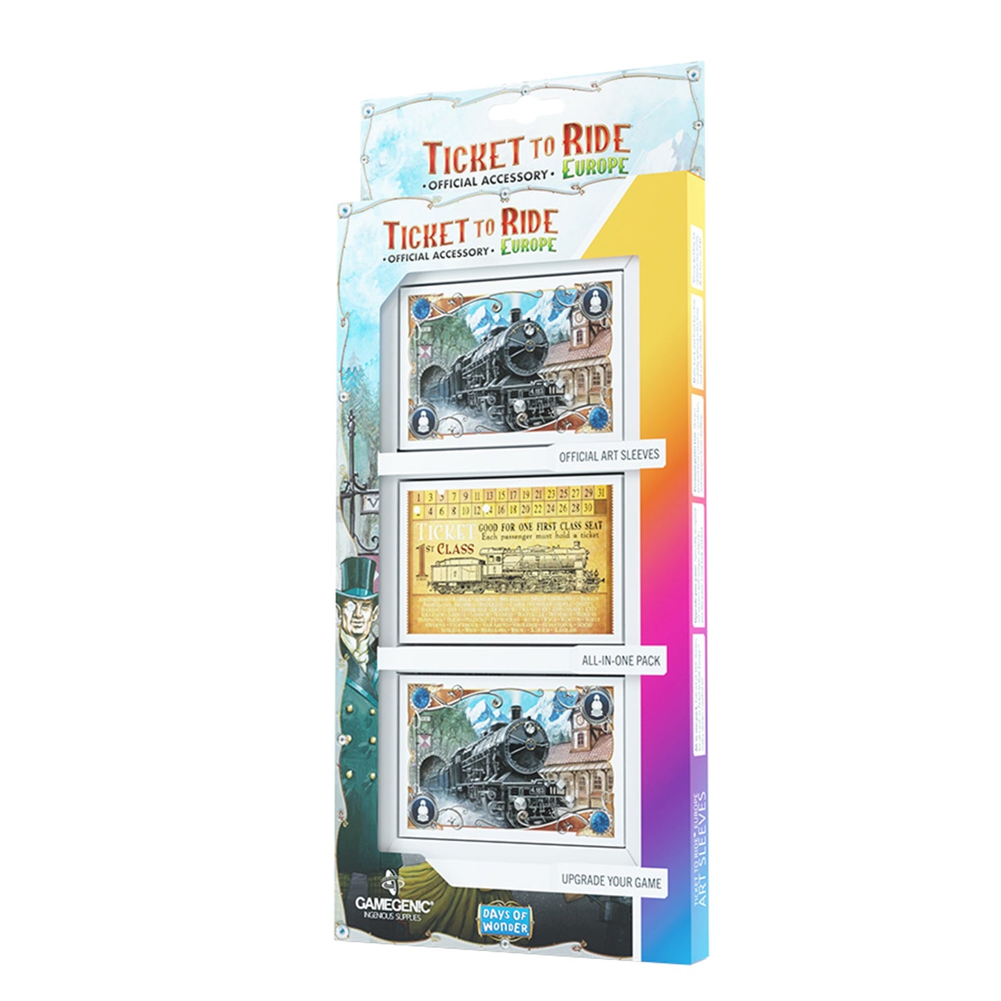 Ticket To Ride Europe Art Sleeves - Phụ kiện bọc bài cao cấp - Gamegenic