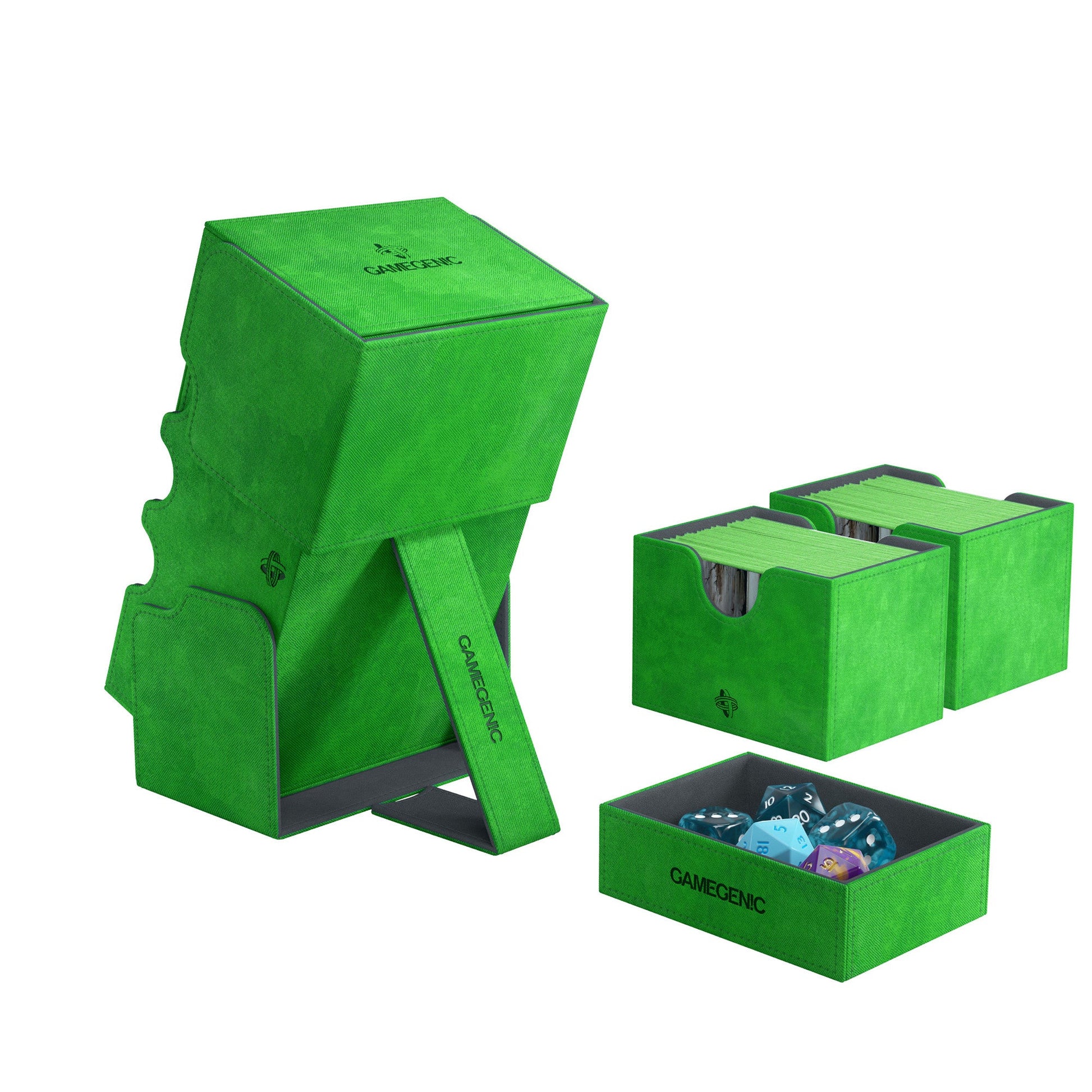 Stronghold Deck Box 200+ Green - Hộp Đựng Thẻ Bài Cao Cấp - Gamegenic - Góc nhìn khác 3