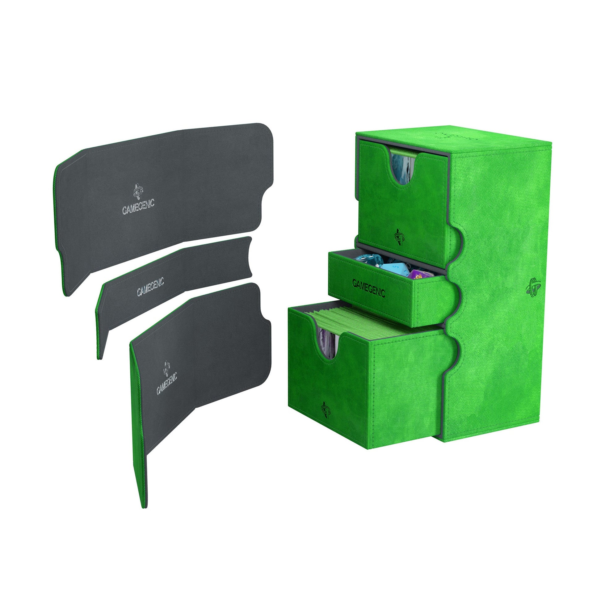 Stronghold Deck Box 200+ Green - Hộp Đựng Thẻ Bài Cao Cấp - Gamegenic - Hình ảnh bổ sung 4
