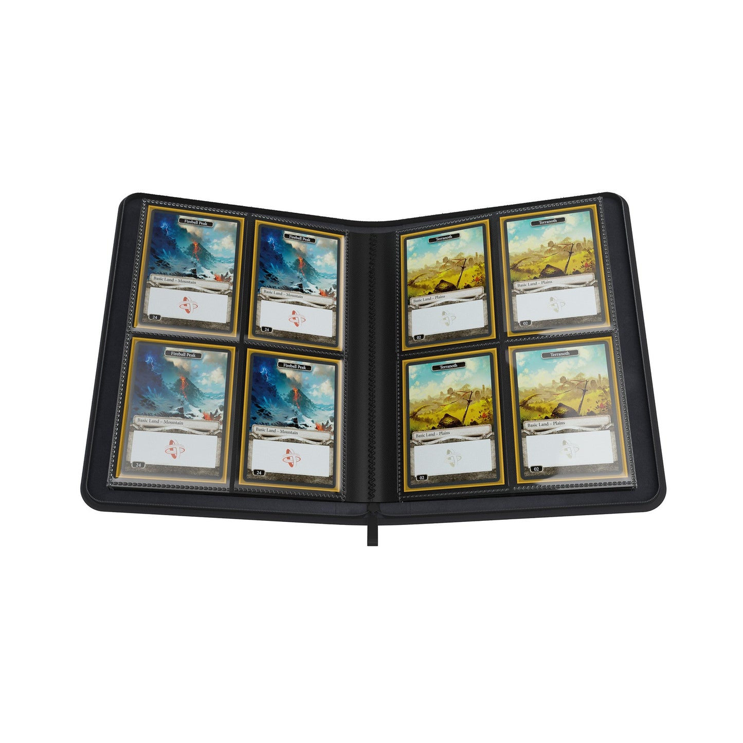 Zip-Up Album 8-Pocket: Black - Album Đựng Thẻ Bài Cao Cấp - Gamegenic