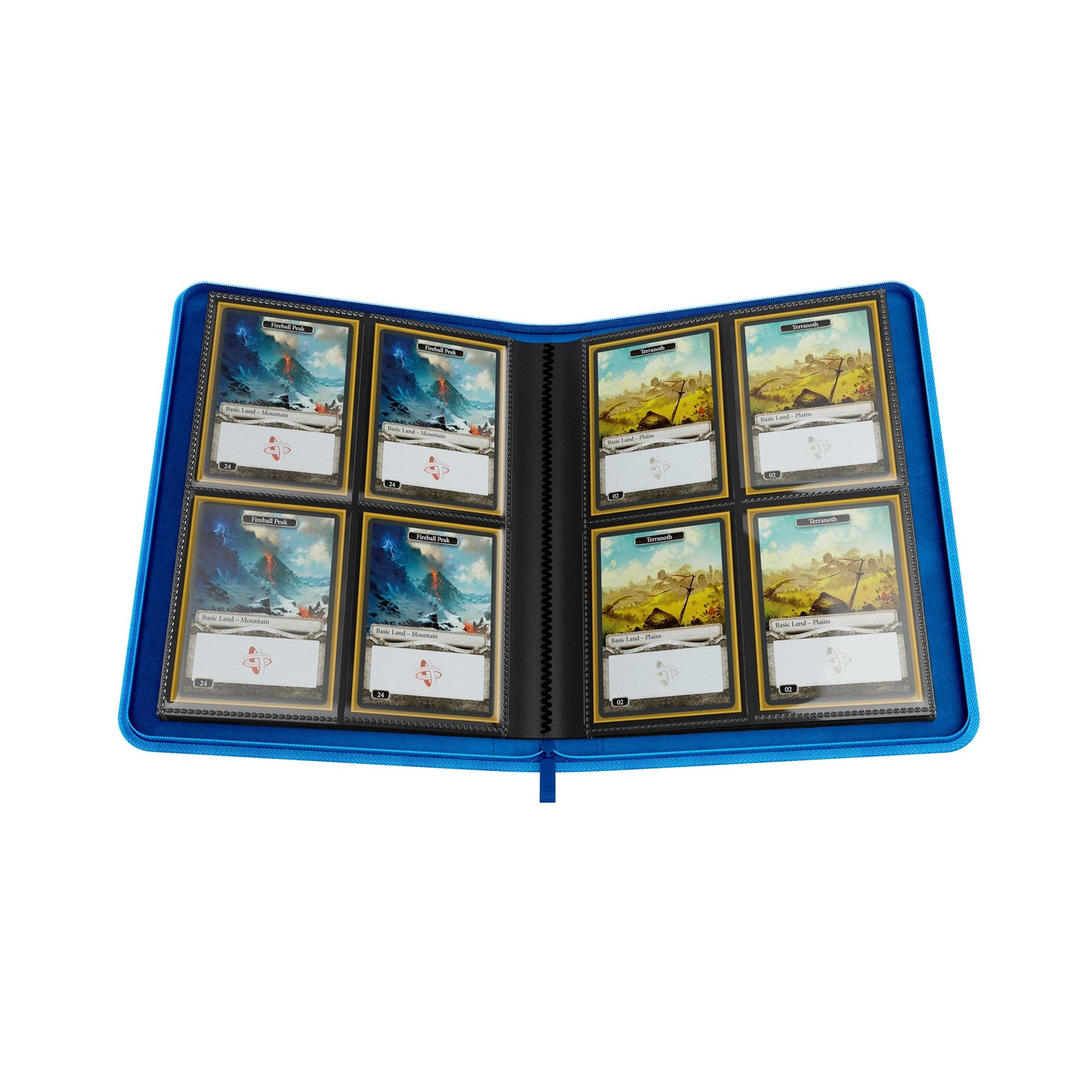 Zip-Up Album 8-Pocket: Blue - Album Đựng Thẻ Bài 8 Ngăn - Gamegenic