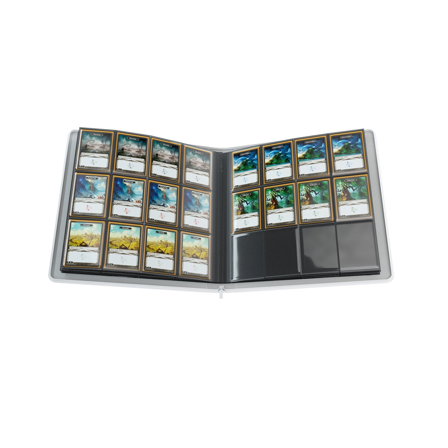 Zip-Up Album 24-Pocket: White - Album Đựng Thẻ Bài 24 Ngăn Cao Cấp Gamegenic