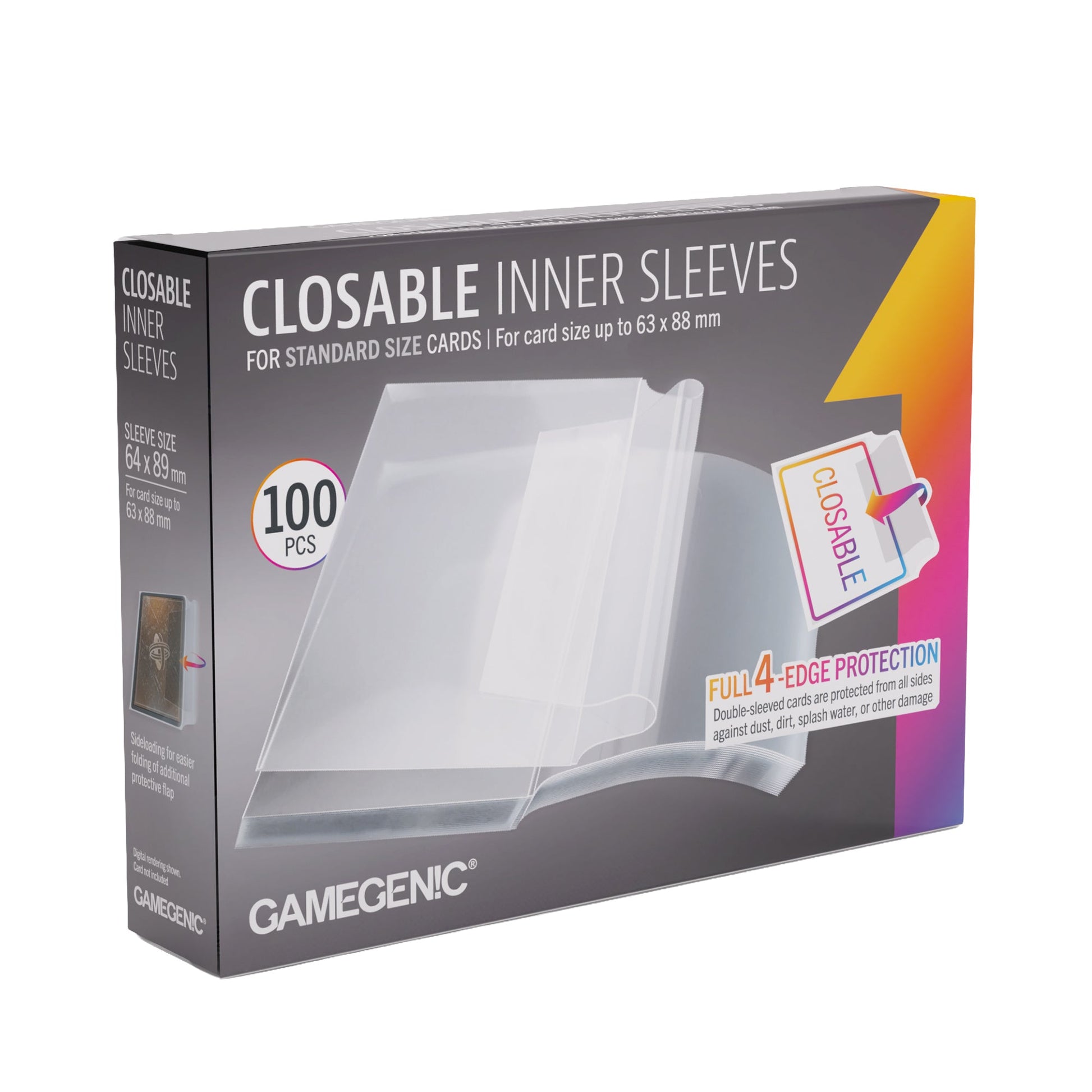 Gamegenic Closable Inner Sleeves 64x89 mm