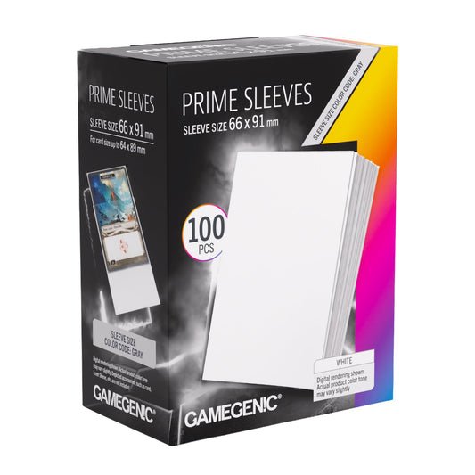 Gamegenic Prime Sleeves White 66x91