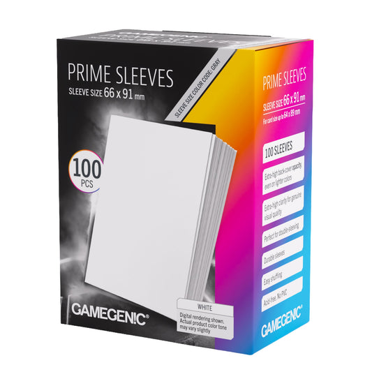 Gamegenic Prime Sleeves White 66x91