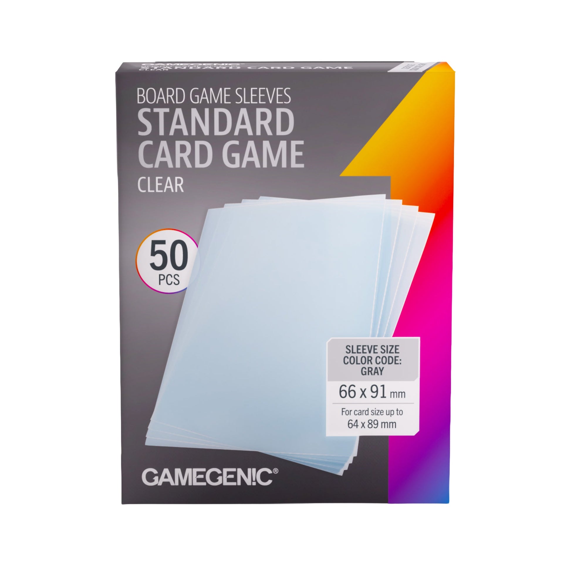 Gamegenic Board Game Sleeves Standard Card Game Clear