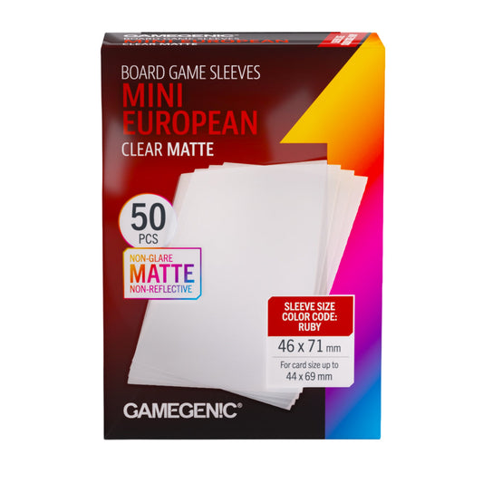Gamegenic Board Game Sleeves Mini European Clear Matte