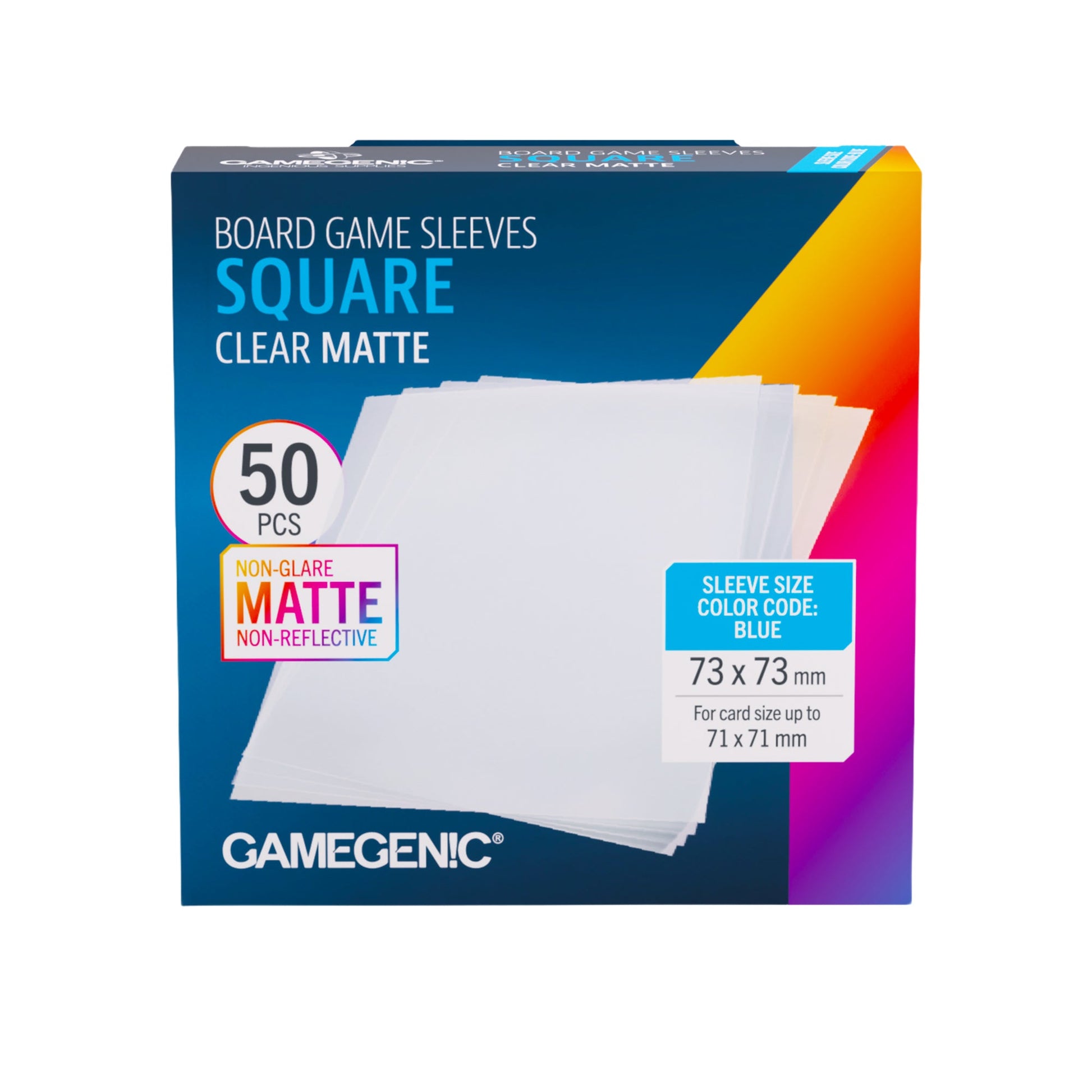 Gamegenic Board Game Sleeves Square Clear Matte