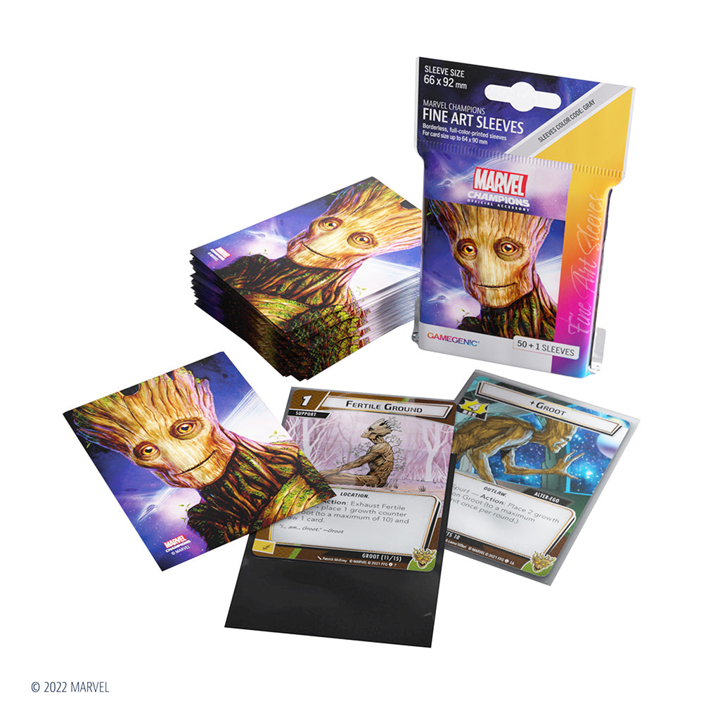 Marvel: Champions Fine Art Sleeves – Groot - Bọc bài cao cấp chính hãng Gamegenic - Hình ảnh bổ sung 4