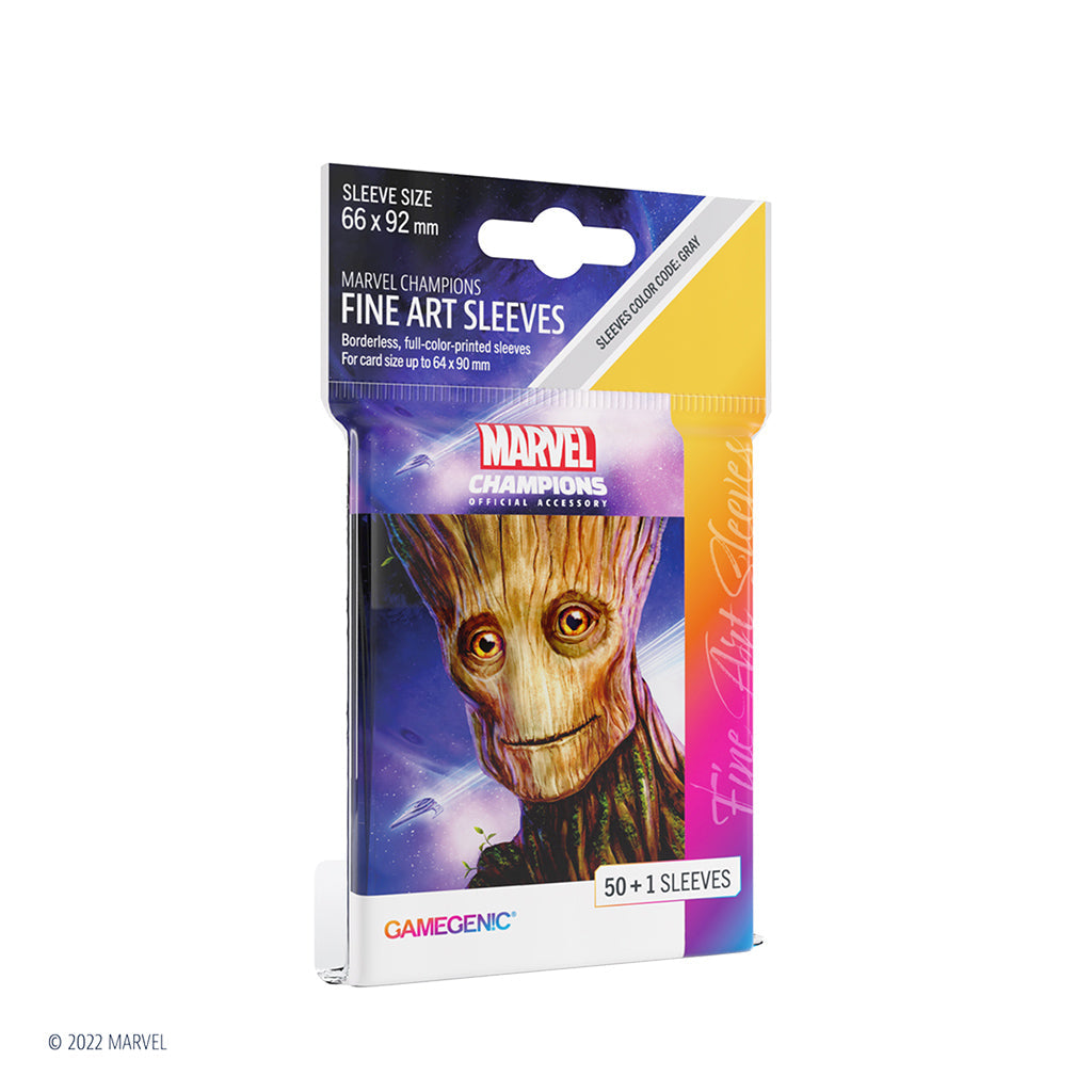 Marvel: Champions Fine Art Sleeves – Groot - Bọc bài cao cấp chính hãng Gamegenic - Hình ảnh sản phẩm
