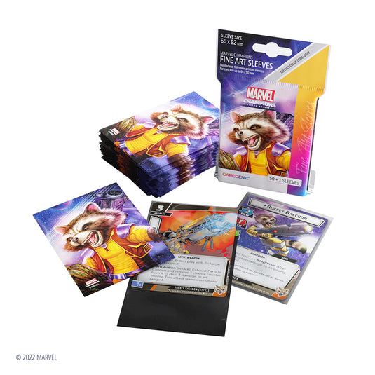 Marvel Champions Fine Art Sleeves – Rocket Raccoon Bọc bài cao cấp Gamegenic - Hình ảnh bổ sung 4