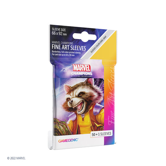 Marvel Champions Fine Art Sleeves – Rocket Raccoon Bọc bài cao cấp Gamegenic - Hình ảnh sản phẩm