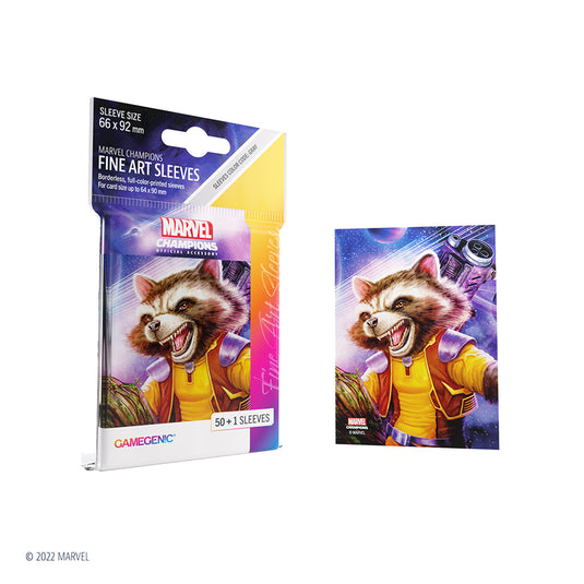Marvel Champions Fine Art Sleeves – Rocket Raccoon Bọc bài cao cấp Gamegenic - Hình ảnh bổ sung 5