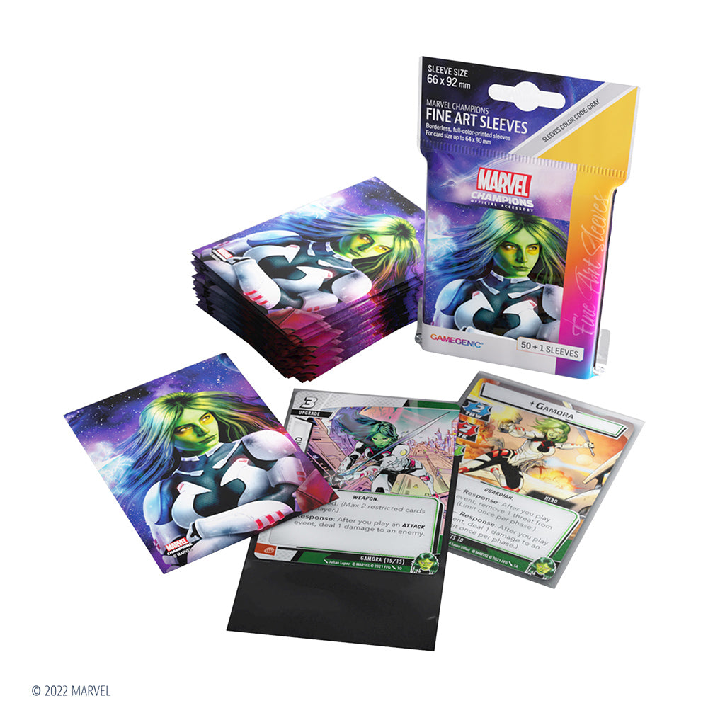 Marvel Champions Fine Art Sleeves – Gamora - Bọc Bài Nghệ Thuật Chính Hãng Gamegenic - Hình ảnh bổ sung 4