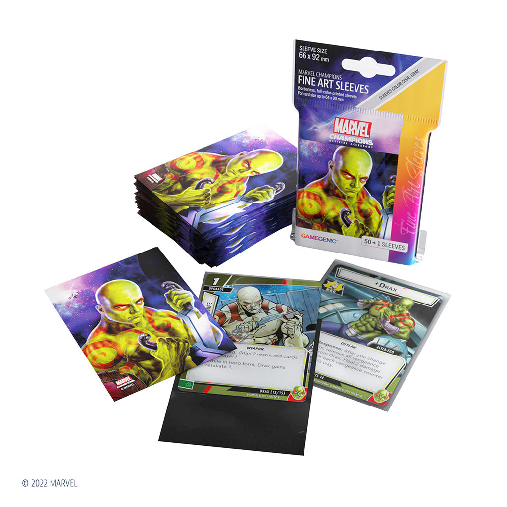 Marvel Champions Fine Art Sleeves – Drax - Bọc bài cao cấp chính hãng Gamegenic - Hình ảnh bổ sung 4