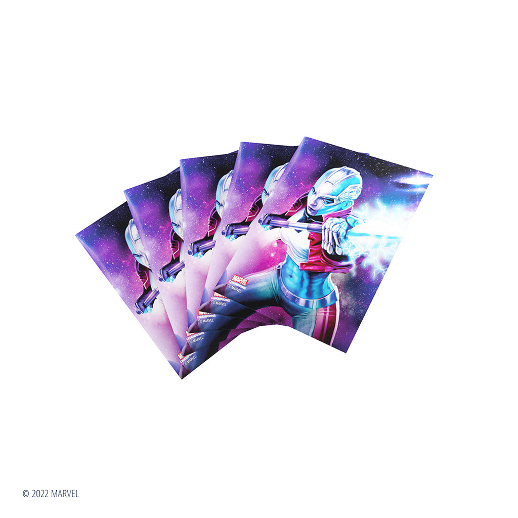 Marvel Champions Fine Art Sleeves – Nebula - Bọc bài (Sleeves) cao cấp - Gamegenic - Góc nhìn khác 3